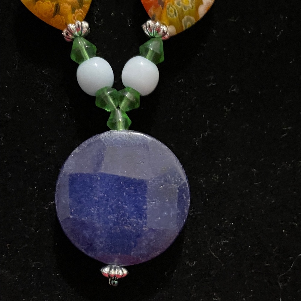 Hand Crafted Vibrant Beaded Necklace - Picture 2 of 8